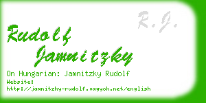 rudolf jamnitzky business card